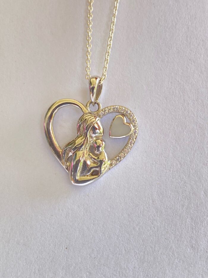 Muttermilch Erinnerungsschmuck – Herz-Kette aus Sterlingsilber