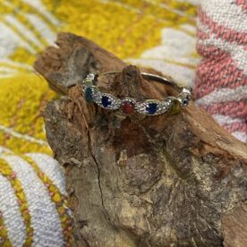 Sterlingsilber-Ring mit 5 Erinnerungs-Fassungen – handgefertigt & einzigartig – Bild 2
