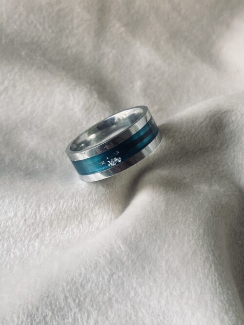 Edelstahlring Infinity - die robuste und zeitlose Fassung für deine Andenken wie Haarlocke, Asche oder auch Andenken an die Stillzeit