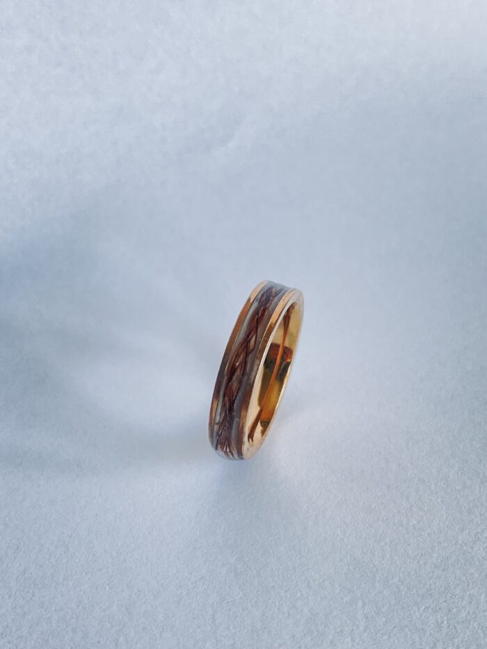 Pferdehaarschmuck Ring mit Pferdehaar geflochten als Andenken an dein Seelenpferd