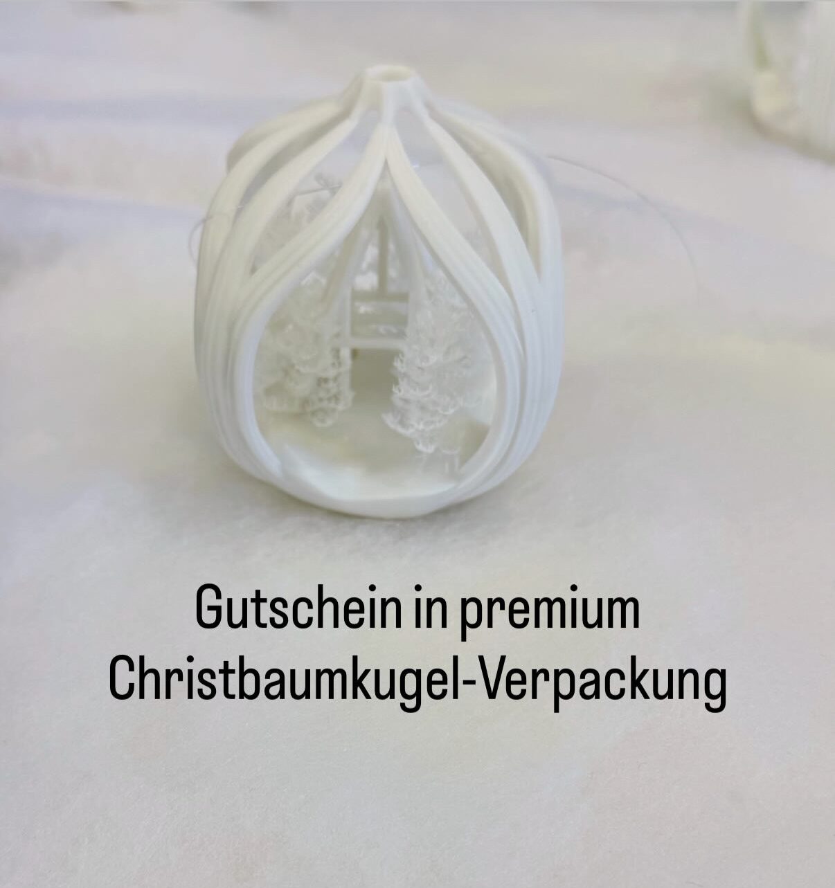 Gutschein Erinnerungsschmuck in Premium Christbaumkugel Gutschein für Erinnerungsschmuck in Premium Christbaumkugel
